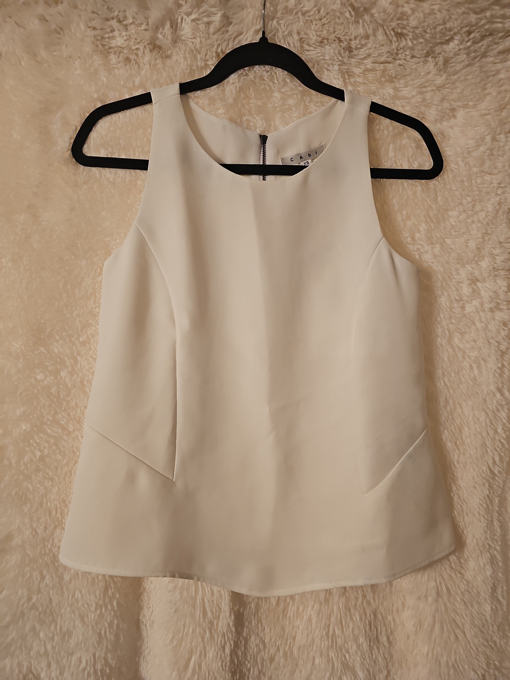 CAbi Cream Sleeveless Scoop Neck Camisole